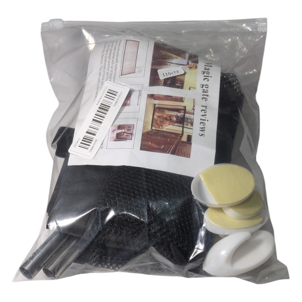Magic Gate Mesh Gate Black NWT Instructions Pets Kids 28 in Tall 71 in Wide